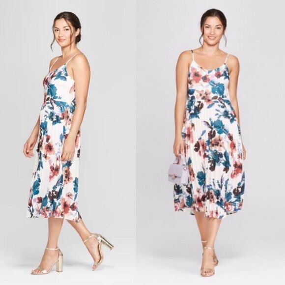 Dresses & Skirts - A New Day Floral Midi Slip Dress Easter Spring Summer White Medium M